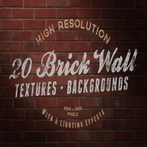 20款砖墙纹理背景 Brick Wall Textures / Backgrounds