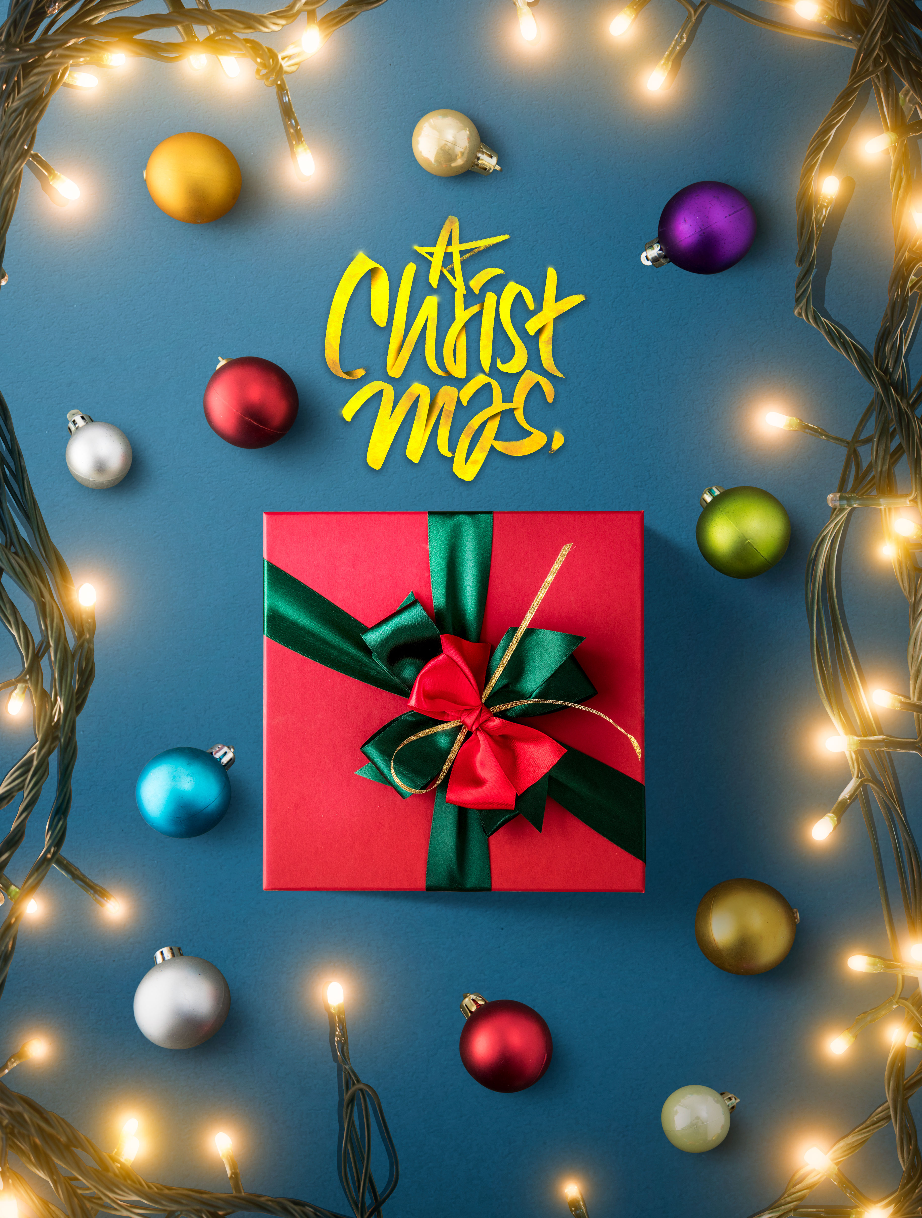 圣诞年终礼品促销活动宣传海报psd模板