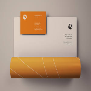 企业信纸信头和企业名片设计效果图样机 Letterhead and Business Card Mockup插图1