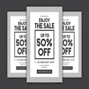 创意简约文字排版促销广告模板下载 Big Sale Flyer