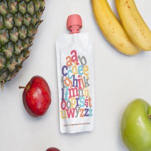 婴儿水果泥食品包装外观设计样机 Baby Food Pack Mockup