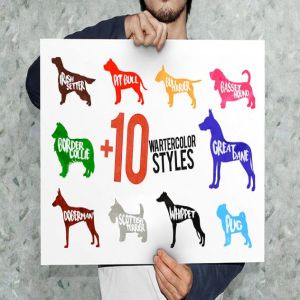 10款动物犬种矢量插画素材 10 Dog Breeds vol2 + Bonus插图4
