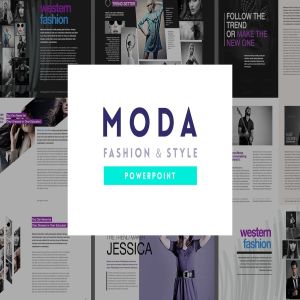时尚风格PPT幻灯片演示模板下载 Moda – Fashion & Style Powerpoint Template