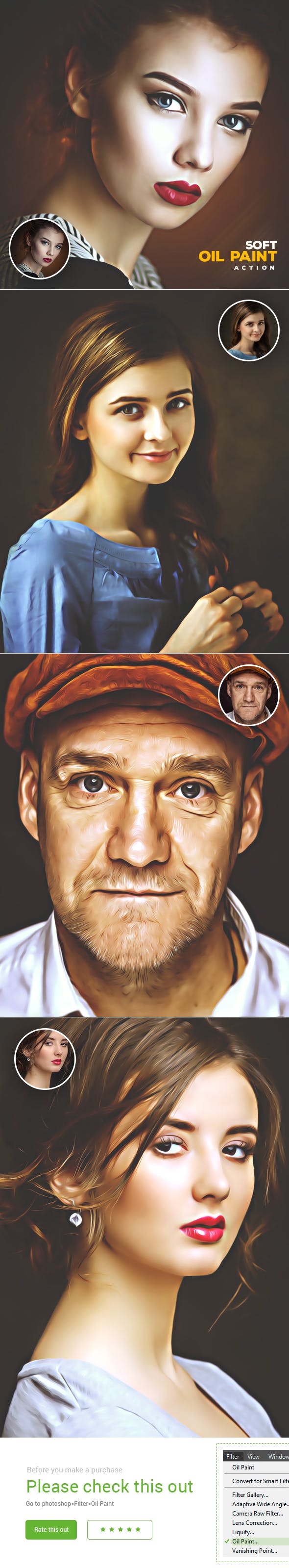 WPAP艺术抽象柔软油漆效果PS动作下载 Soft Oil Paint Action