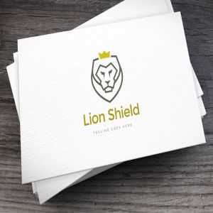 狮子盾牌电子竞技徽标设计模板 Lion Shield Logo Template插图1