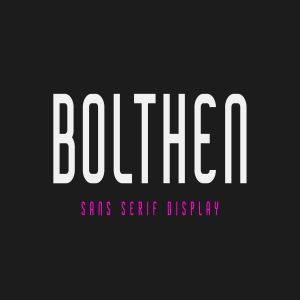 Logo商标/平面设计标题/包装设计英文无衬线字体 Bolthen – Sans Serif Display Typeface