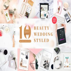 高品质时尚产品场景样机套装 Beaty & Styled Mockup Bundle + Bonus