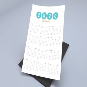 简约设计风格2020年单页日历设计模板 Creative Calendar Pro 2020插图5