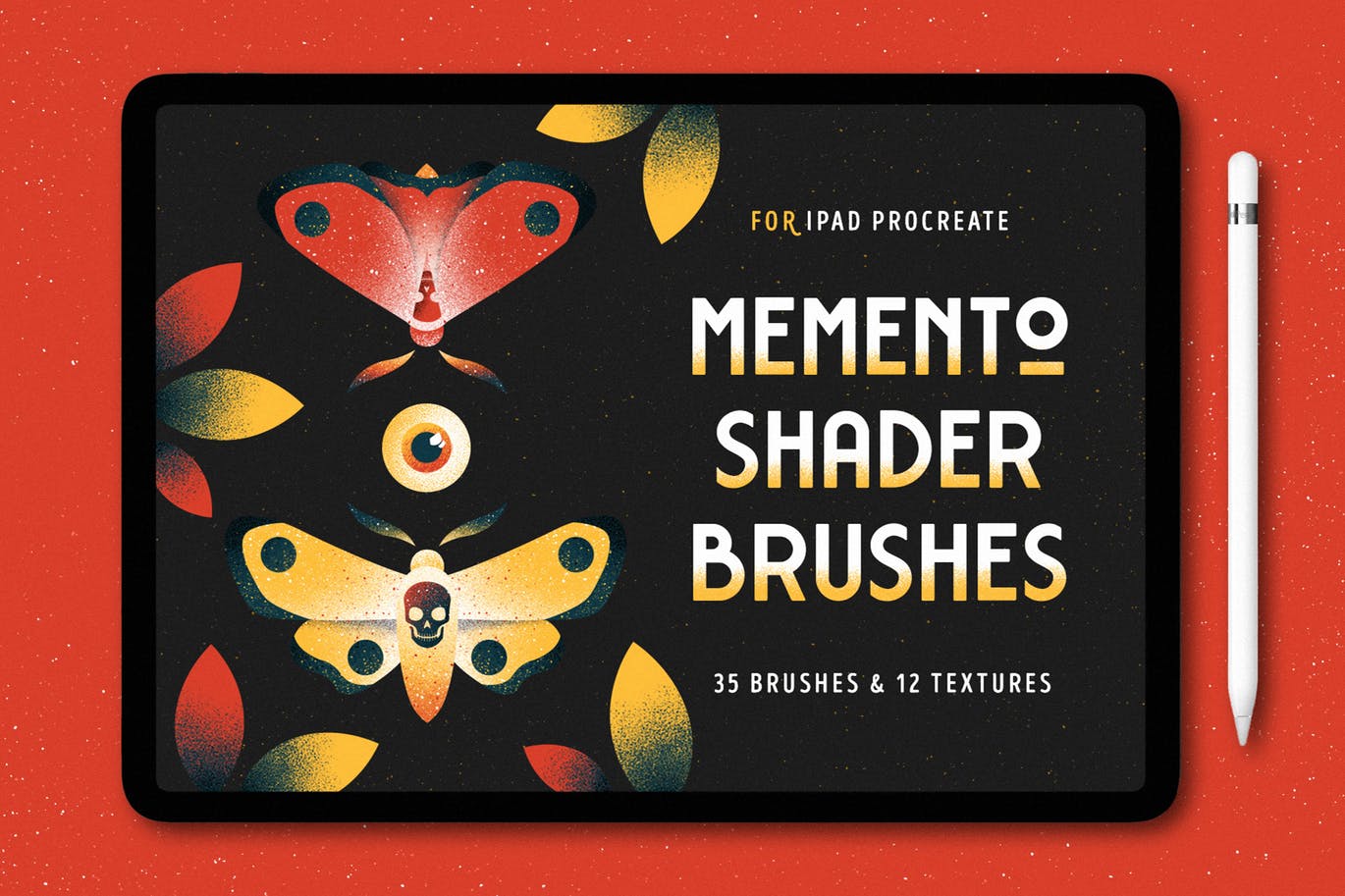 平板电脑手绘创造散点阴影效果处理Procreate笔刷下载 Shader Brushes for Procreate