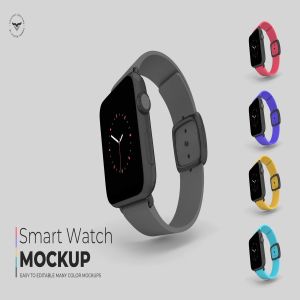 Apple Watch智能手表样机模板 Smart Watch Mockups插图1