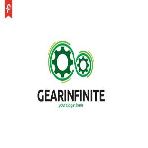 齿轮组图形Logo模板 Gear Infinite Logo插图3