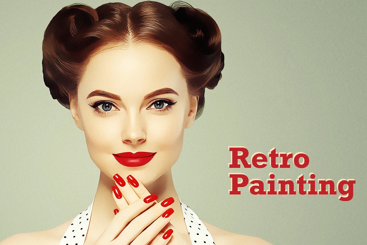 复古绘画素描肖像PS动作下载 Vol.3 Retro Painting PS Action Vol.3
