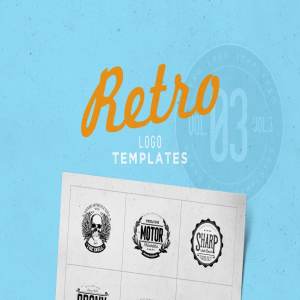 复古风格商标设计模板v3 Retro Logo Templates V.03插图1
