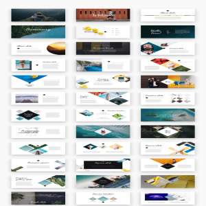 一流设计素材网下午茶：夏季旅行主题的PPT模版下载[pptx,key]