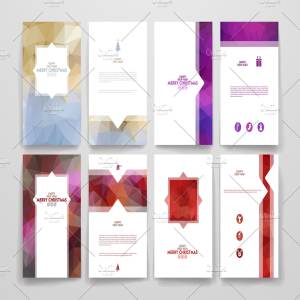 9款圣诞节主题小册子模板 Set of 9 Christmas brochures