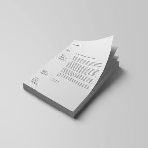 堆叠式信纸设计效果图样机模板 Stacked Letterheads Mockup