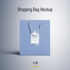 购物袋定制设计外观设计PSD样机模板 Shopping Bag Mockup – PSD
