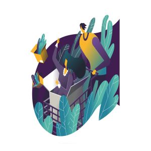 黑色星期五促销活动矢量插画 Black Friday and single day sale campaign.