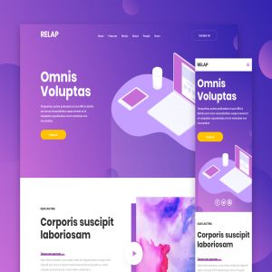 一流设计素材网下午茶：时尚的响应式网页着陆页模板企业官网模板下载[XD,Sketch]