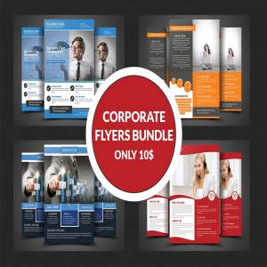 公司企业宣传册/海报集合 Corporate Flyer Bundle