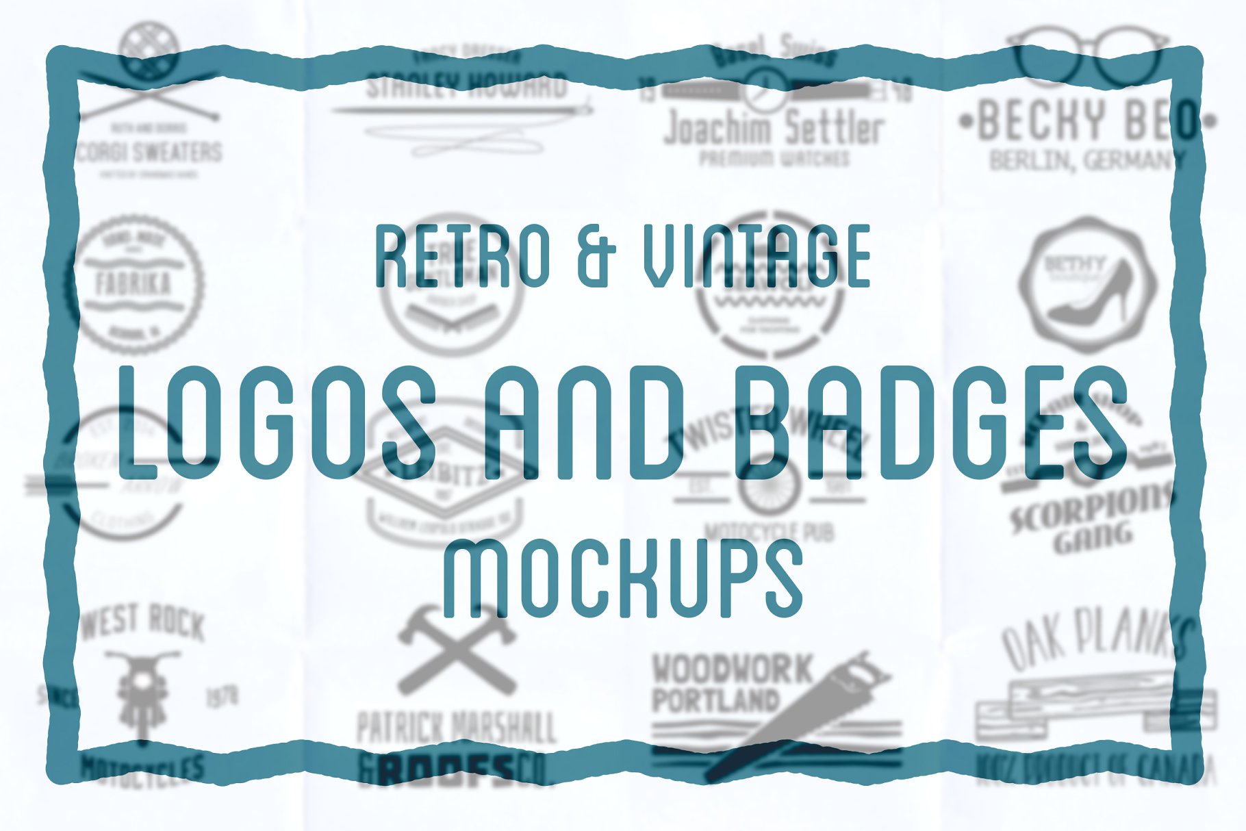 现代复古和复古风格的矢量Logo模型 Retro and vintage logo mockups