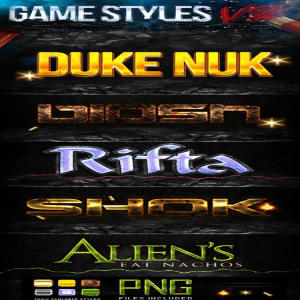 酷炫游戏风格的photoshop图层样式下载[PSD]