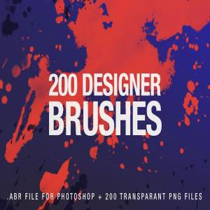 200个创意图案 PS 笔刷 200 Designer Brushes for Photoshop