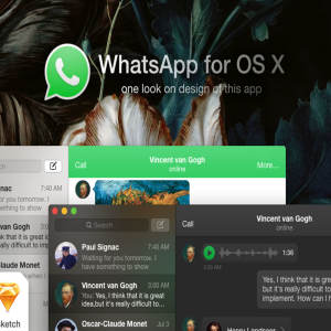 通信应用 WhatsApp for OS X 全套 App UI 模板
