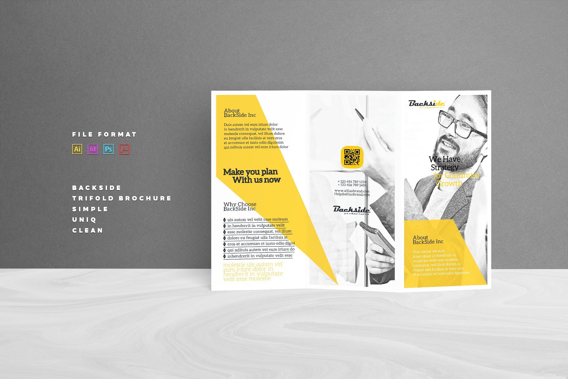 高级企业宣传画册设计模板 Trifold