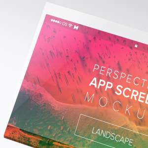 APP屏幕界面设计演示样机模板04 Perspective App Screen Mockup 04插图2