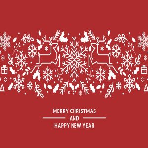 2019年新年贺卡海报剪纸装饰元素矢量图形 Merry Christmas and Happy New Year 2019