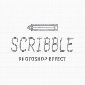 铅笔涂鸦效果模型 Scribble Photoshop Effect Mockup