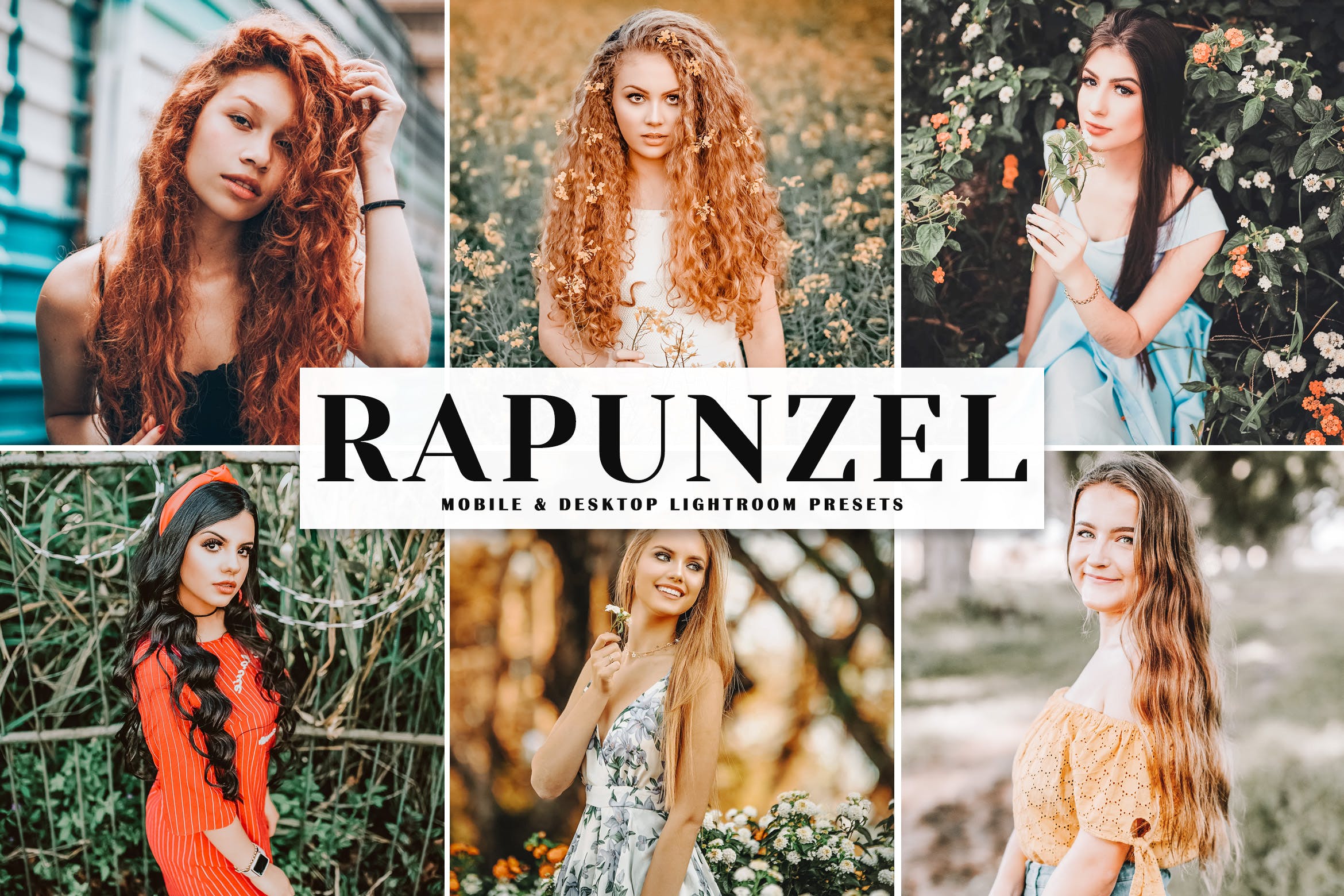 靓丽自然人像摄影色彩调整LR预设下载 Rapunzel Mobile & Desktop Lightroom Presets