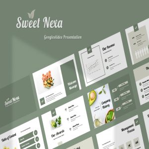 时尚清新高端大数据Google Slide谷歌幻灯片powerpoint演示模板（pptx）