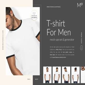 时尚简约男士T恤样机