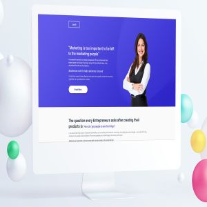 培训讲师介绍页面着陆页设计PSD模板 Growth Course Landing Page PSD Template