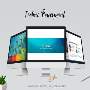 现代科技电子商务产品介绍PPT幻灯片模板 Techno Modern Powerpoint