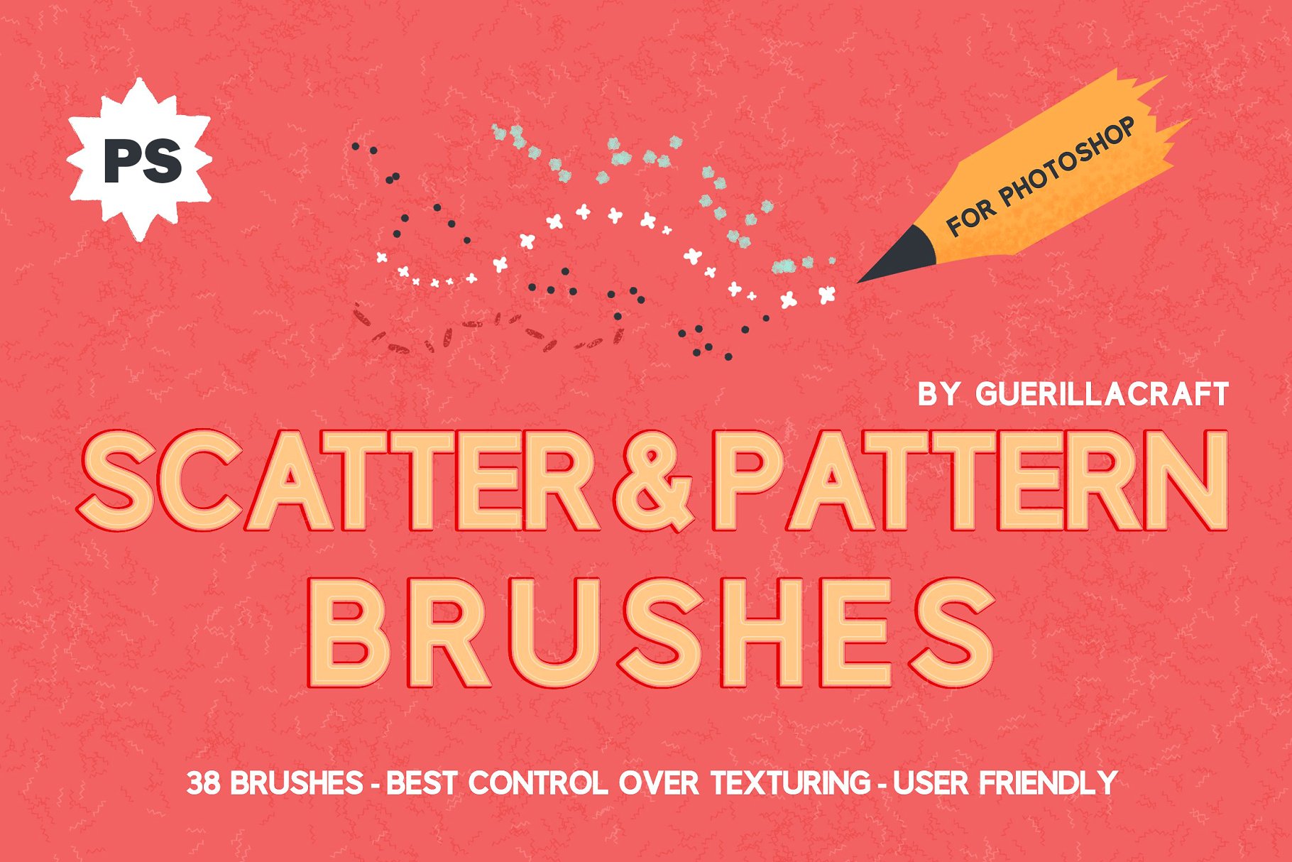 分散圆点和图案纹理AI笔刷 Scatter&Pattern Photoshop brushes