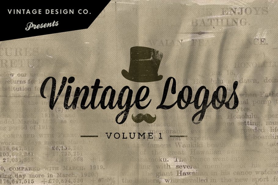 复古风格徽标专业logo模板 Vintage Logos – Volume 1