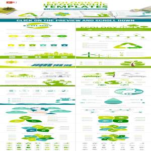 一组PPT图表类生态信息矢量素材下载[PPTX, AI, EPS, PSD, PNG, JPEG]