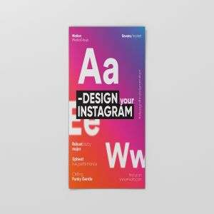 渐变色彩背景海报设计模板 Typography Poster Template