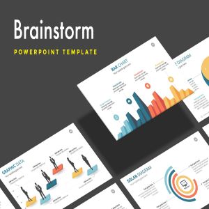 适合各种工作汇报用的PPT幻灯片模板 Brainstorm – Powerpoint Template