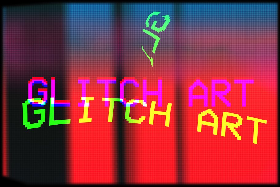 故障艺术效果PS动作 Glitch Art Creation Kit