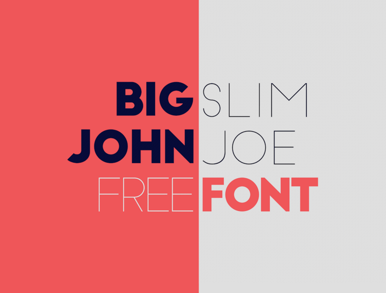 免费标题排版无衬线字体下载 Big John & Slim Joe Free Fonts