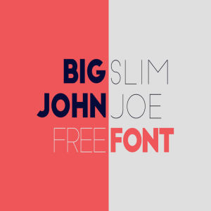 免费标题排版无衬线字体下载 Big John & Slim Joe Free Fonts