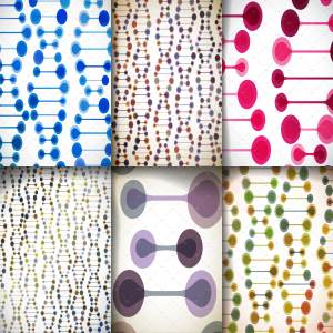 DNA链图案背景 Set of DNA backgrounds.