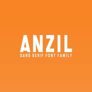 现代干净独特无衬线英文字体家族 Anzil Sans Serif 5 Font Family
