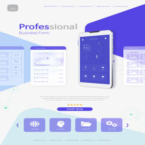 简约风格商业主题网站主页设计PSD模板