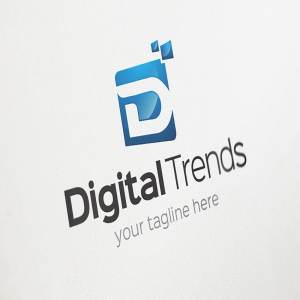 创意字母Logo模板系列之字母D：数字趋势 Digital Trends – D Logo