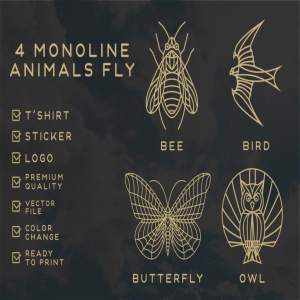 飞行昆虫动物矢量图标素材下载[psd,ai,cdr,eps,png]